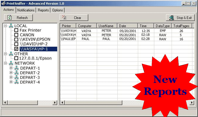 PrintSniffer Screenshot